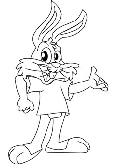 Bunny kids coloring pages