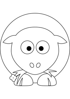 Baby sheep color page