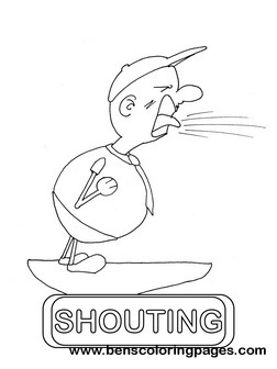 shouting flashcard educational