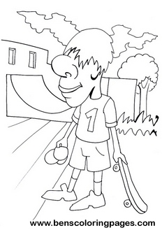 skater coloring design