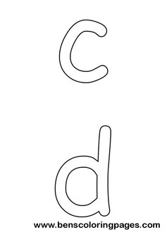 c and d preschool coloring pages