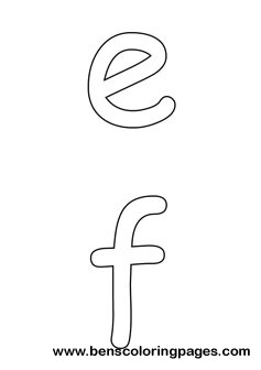 e and f preschool coloring pages