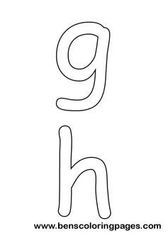 g and h preschool coloring pages