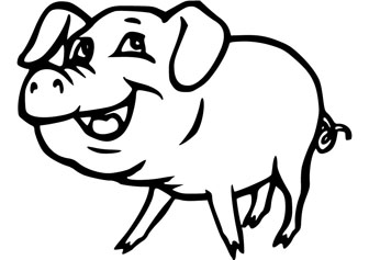 smiling pig coloring pages