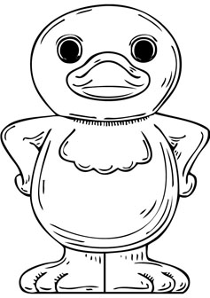 Standing duck coloring pages