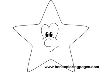 Funny star coloring picture