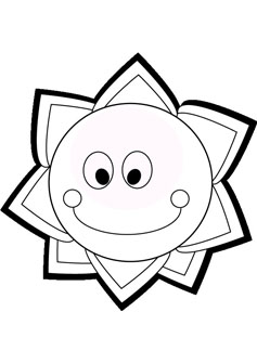 smiling sun coloring pages