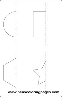 symmetry shapes coloring worksheet