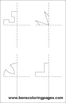 free symmetrical basic shapes worksheet