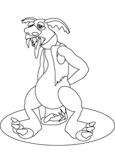 ugly troll coloring pic