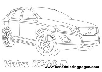 volvo xc60 estate coloring pages