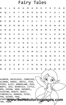 word search Fairy tales