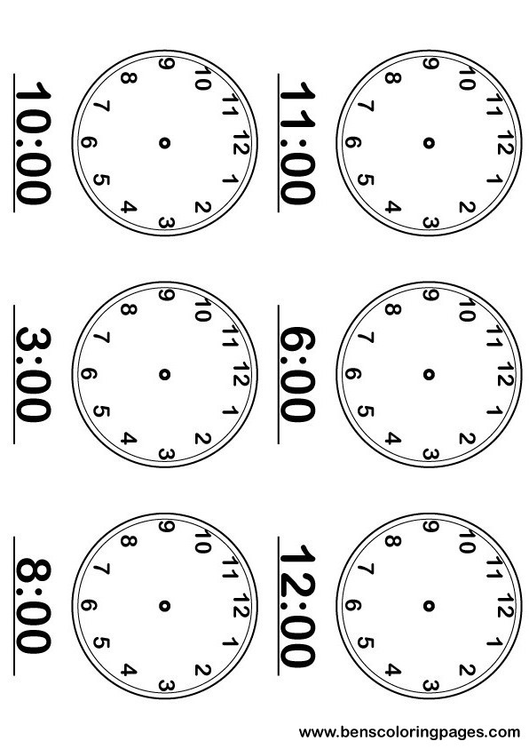 Tell the time printable activity sheet