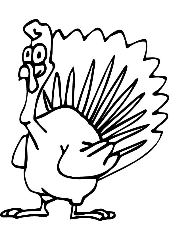 kids turkey coloring page