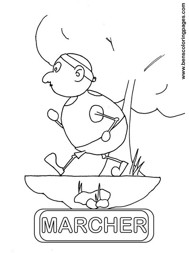 marcher coloring page