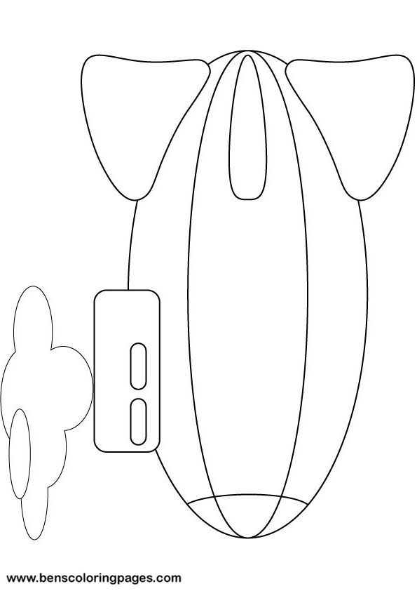 Zeppelin coloring pages