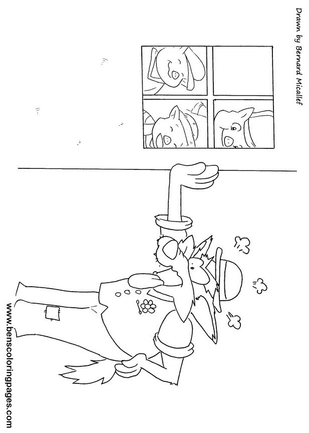 three little pigs coloring book