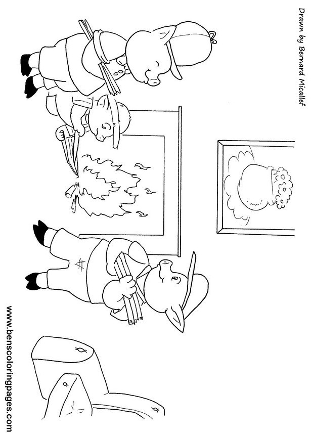 three little pigs drawing pic