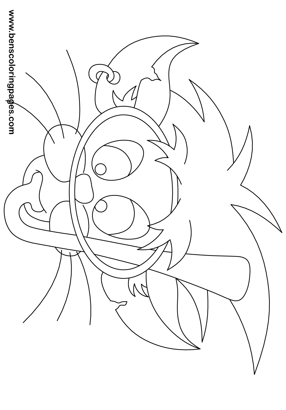 coloring page cat diver