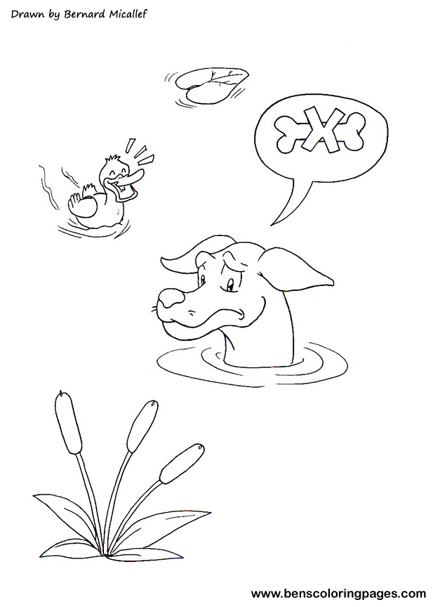 the dog and his shadow coloring sheet