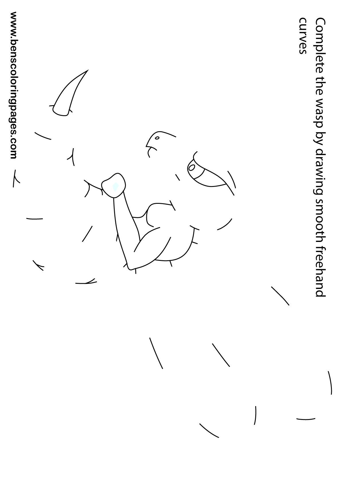 freehand wasp design