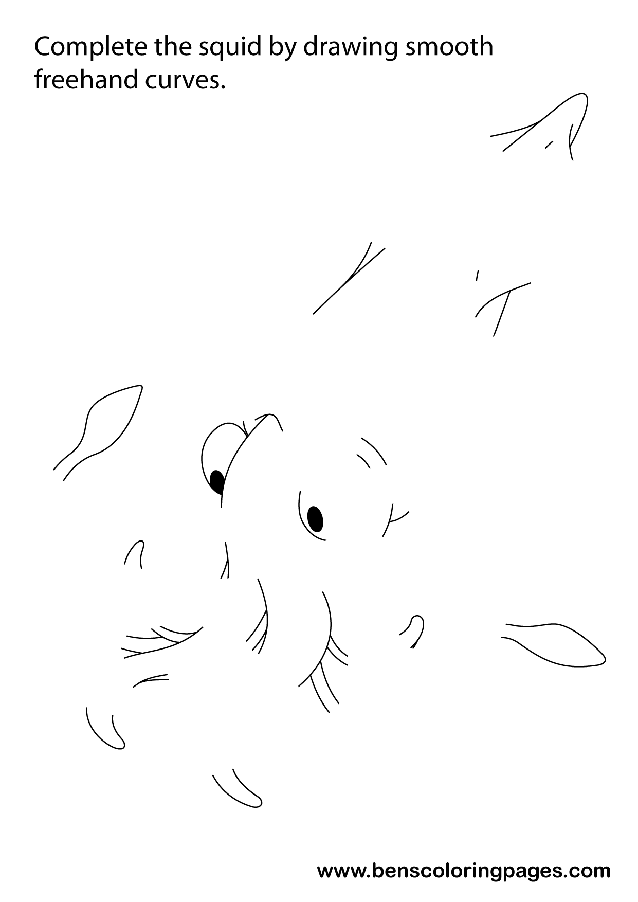 free hand aid designs squid