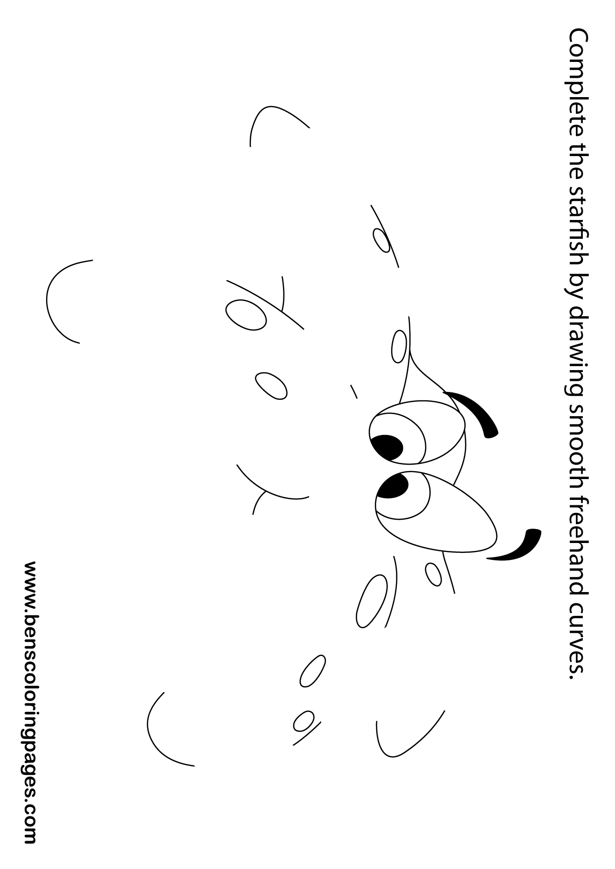 free hand aid design star fish