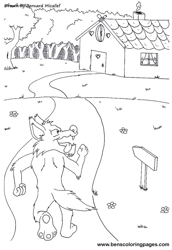 red riding hood free coloring pages