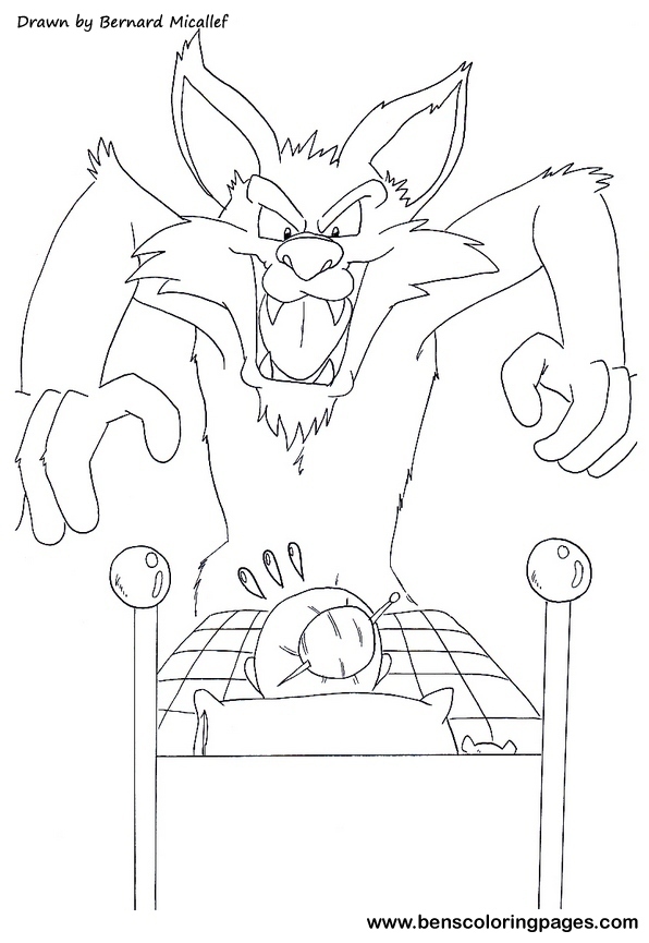 download free red riding hood coloring book