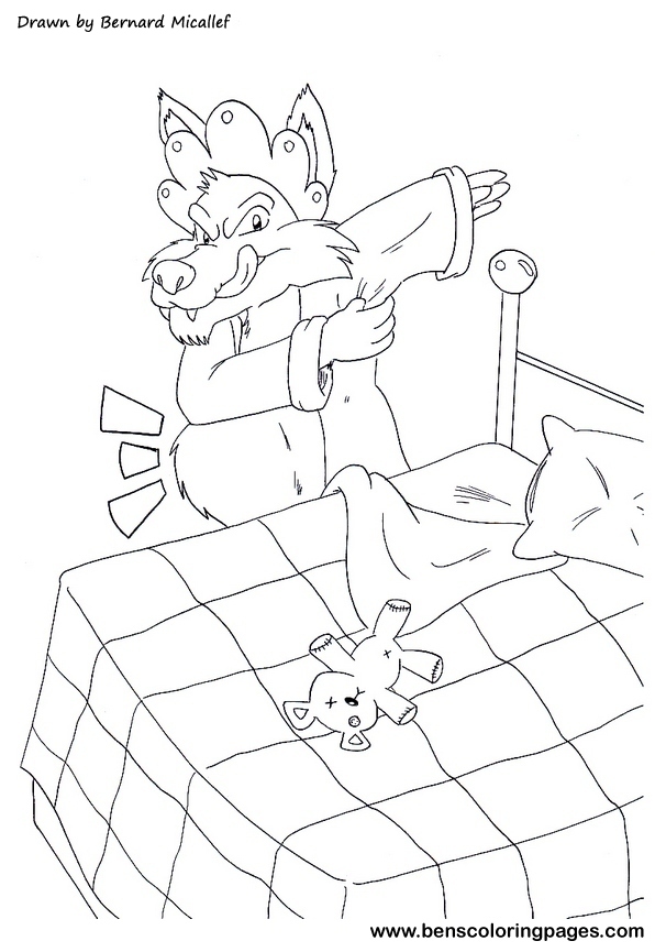 download free red riding hood coloring pages