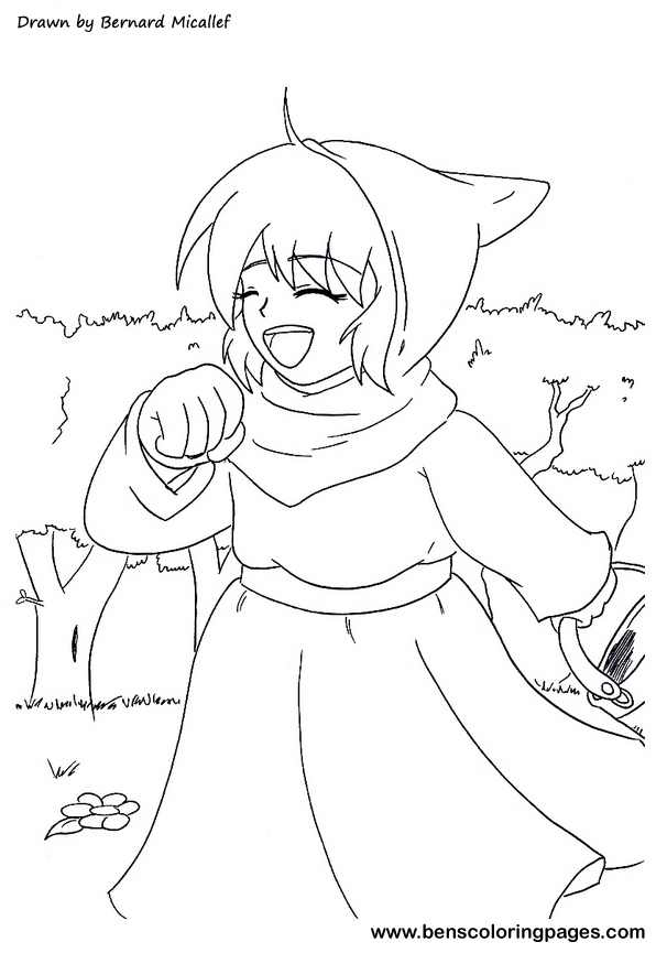 free riding hood coloring pages for download