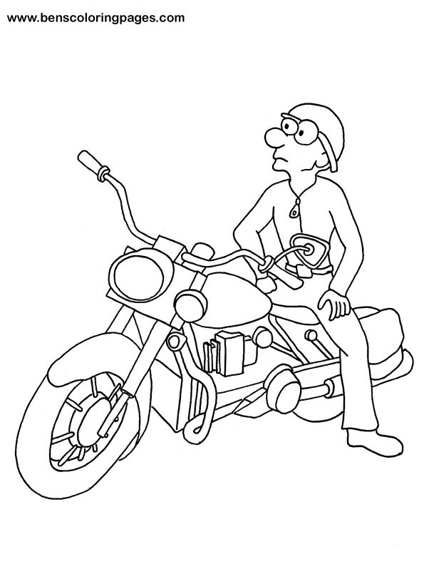 Bike coloring picture
