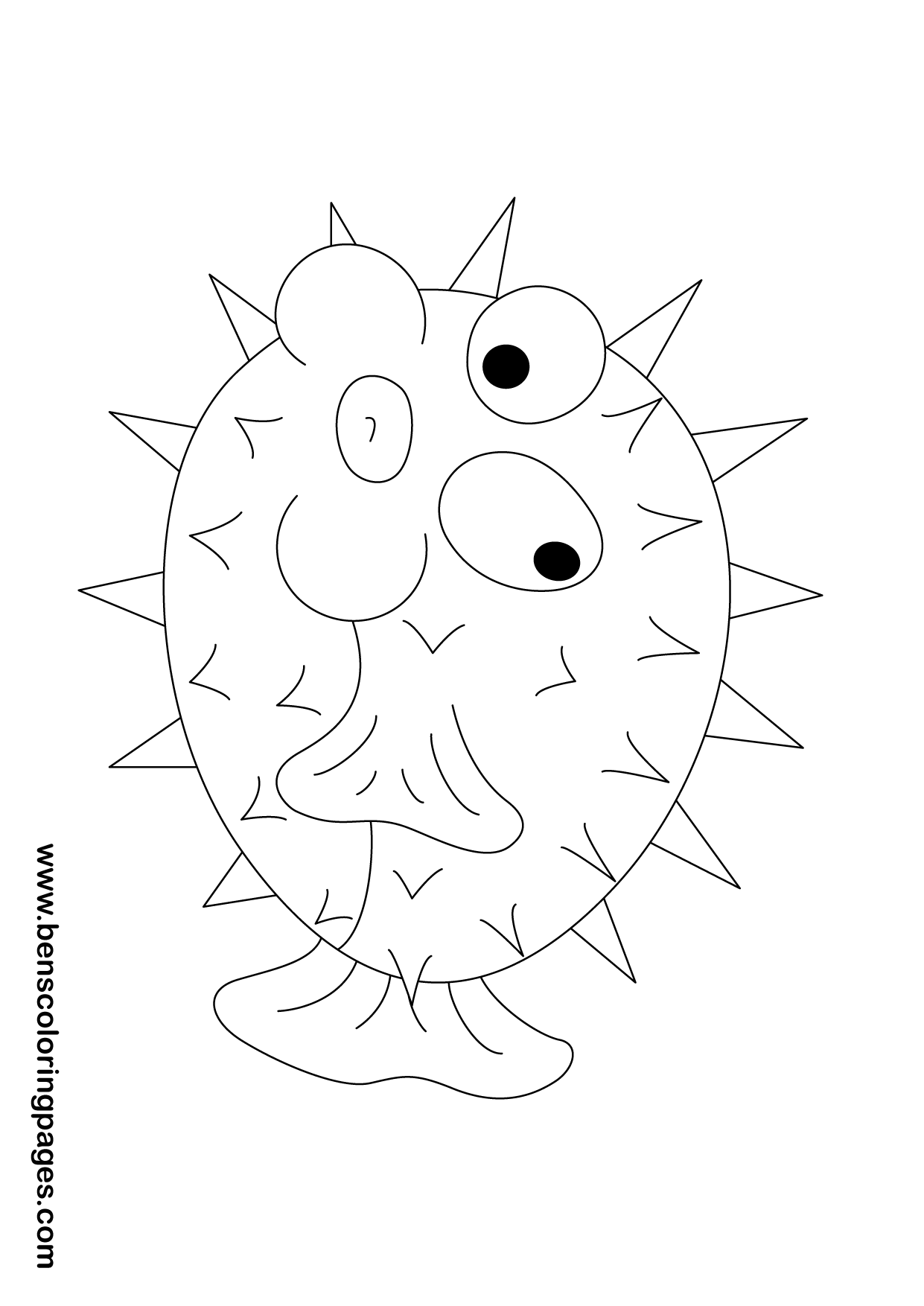 ocean puffer fish coloring pages free - photo #21