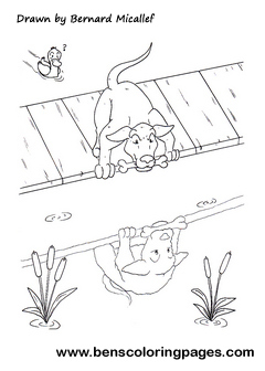 download free coloring page dog and shadow