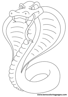 coloring book cobra snake