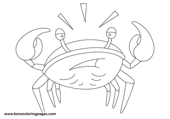 coloring book crab