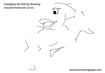 sketching fish artwork