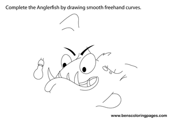 coloring pages angler fish