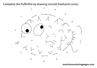 coloring pages Puffer fish