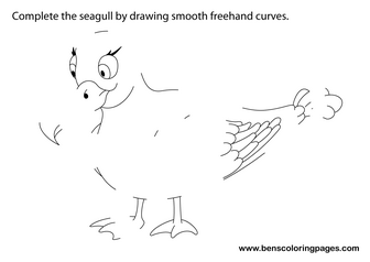 coloring pages seagull
