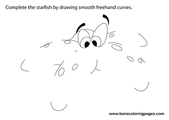 coloring page starfish
