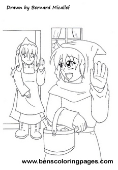 color the red riding story