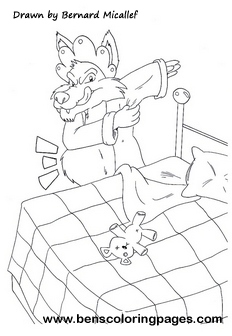 coloring pages red riding hood
