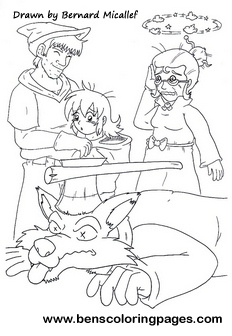 online coloring pages red riding hood