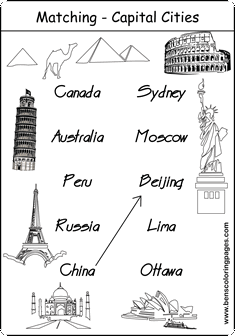 capital city coloring handout