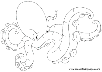 octopus kids coloring