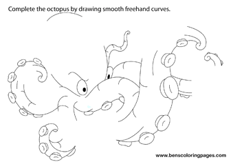 octopus kids colouring