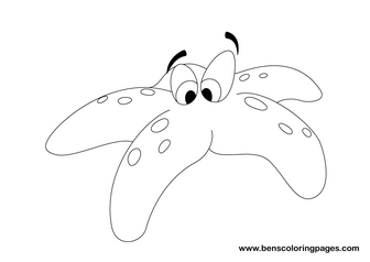coloring page starfish