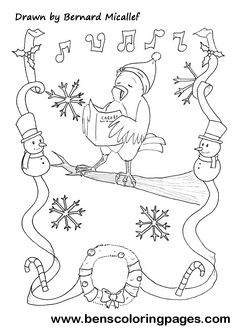 xmas carols coloring page