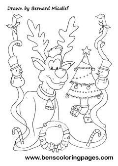 rudolf coloring page